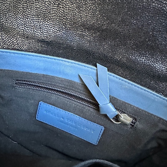 Spell Midnight Navy Shimmering Leather Bag - Picture 5 of 5